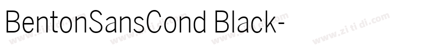 BentonSansCond Black字体转换
